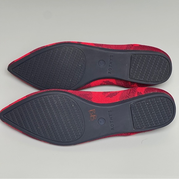 Rothy’s The Point Red Camo Flats Size 7 (Retired Style) - Picture 6 of 10